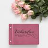 Wedding Guest Book, Personalized Leather Guest Book for Bride and Groom | Pink | Customized Signing, Registry Book for Visitors, Bridal Shower, Party - 60 Pages, 9.5" x 6.1" D #4 view 4
