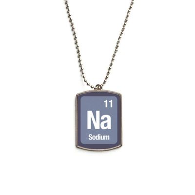 DIYthinker Na Sodium Chemical Element Science Stainless Steel Chain Dog Tag Pendant Pet Necklace