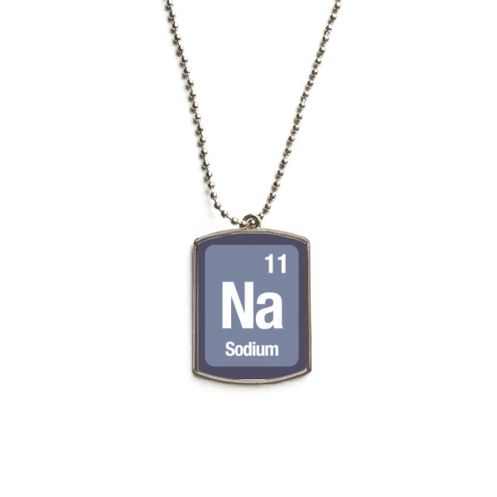 DIYthinker Na Sodium Chemical Element Science Stainless Steel Chain Dog Tag Pendant Pet Necklace