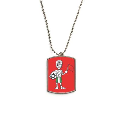 DIYthinker Nigerian Soccer Mummy Chinese Flag Stainless Steel Chain Dog Tag Pendant Pet Necklace
