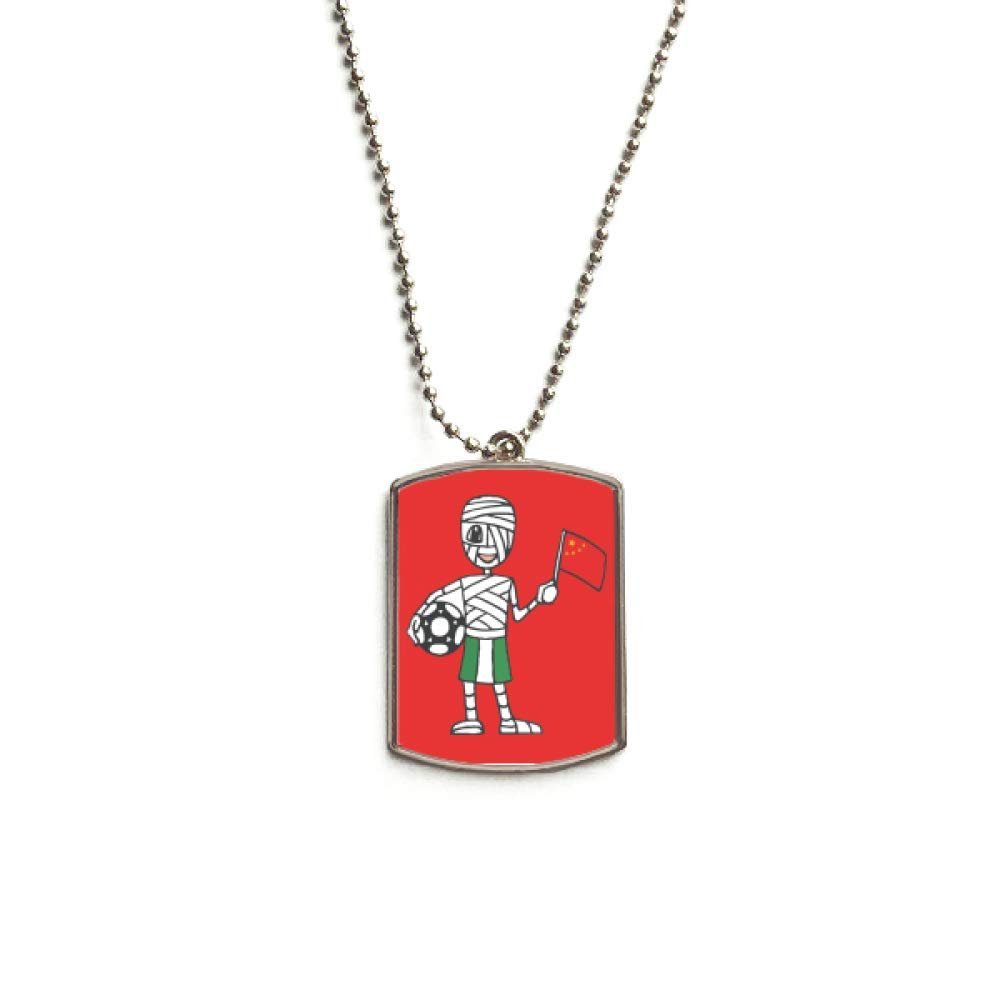 DIYthinker Nigerian Soccer Mummy Chinese Flag Stainless Steel Chain Dog Tag Pendant Pet Necklace