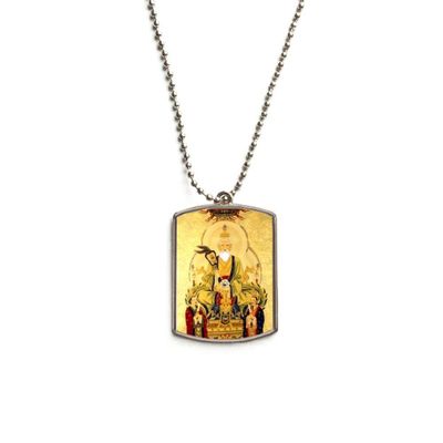 Dao Religion Chinese God Stainless Steel Chain Dog Tag Pendant Pet Necklace
