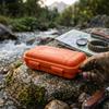Outdoor Storage Hard Case, Shockproof Sealed Carry Box for Camping Hiking Durable Plastic Orange Large 6.7 x 1.8 x 4.3 in 1 Pack view 2