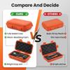 Outdoor Storage Hard Case, Shockproof Sealed Carry Box for Camping Hiking Durable Plastic Orange Large 6.7 x 1.8 x 4.3 in 1 Pack view 4