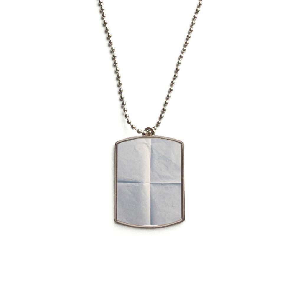 DIYthinker Paper Clean Neat Fold Texture Stainless Steel Chain Dog Tag Pendant Pet Necklace