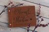 Wedding Guest Book, Personalized Leather Guest Book for Bride and Groom | Chestnut | Customized Signing, Registry Book for Visitors, Bridal Shower, Party - 60 Pages, 9.5" x 6.1" D #3 view 3