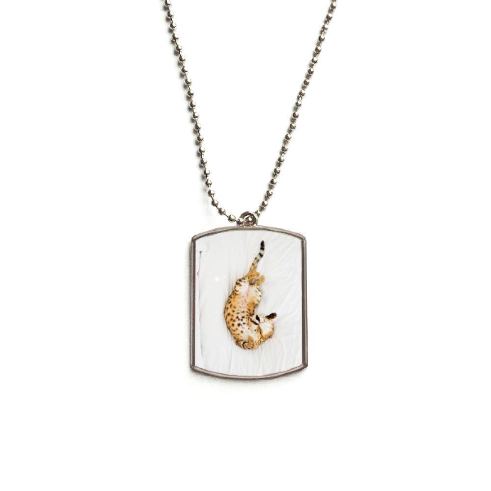 DIYthinker Animal Ocelot Cat Photograph Shoot Stainless Steel Chain Dog Tag Pendant Pet Necklace