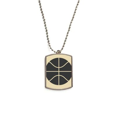 DIYthinker Basketball Sport Simple Geometry Pattern Stainless Steel Chain Dog Tag Pendant Pet Necklace