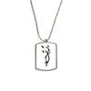 Bones Inscriptions Chinese Zodiac Rat Stainless Steel Chain Dog Tag Pendant Pet Necklace view 1