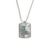 Lily Drawing Art Plant Flower Stainless Steel Chain Dog Tag Pendant Pet Necklace view 1