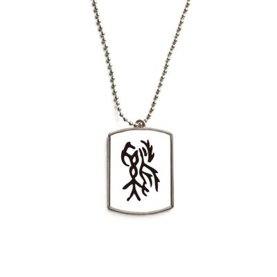 DIYthinker Bones Inscriptions Chinese Zodiac Rooster Stainless Steel Chain Dog Tag Pendant Pet Necklace