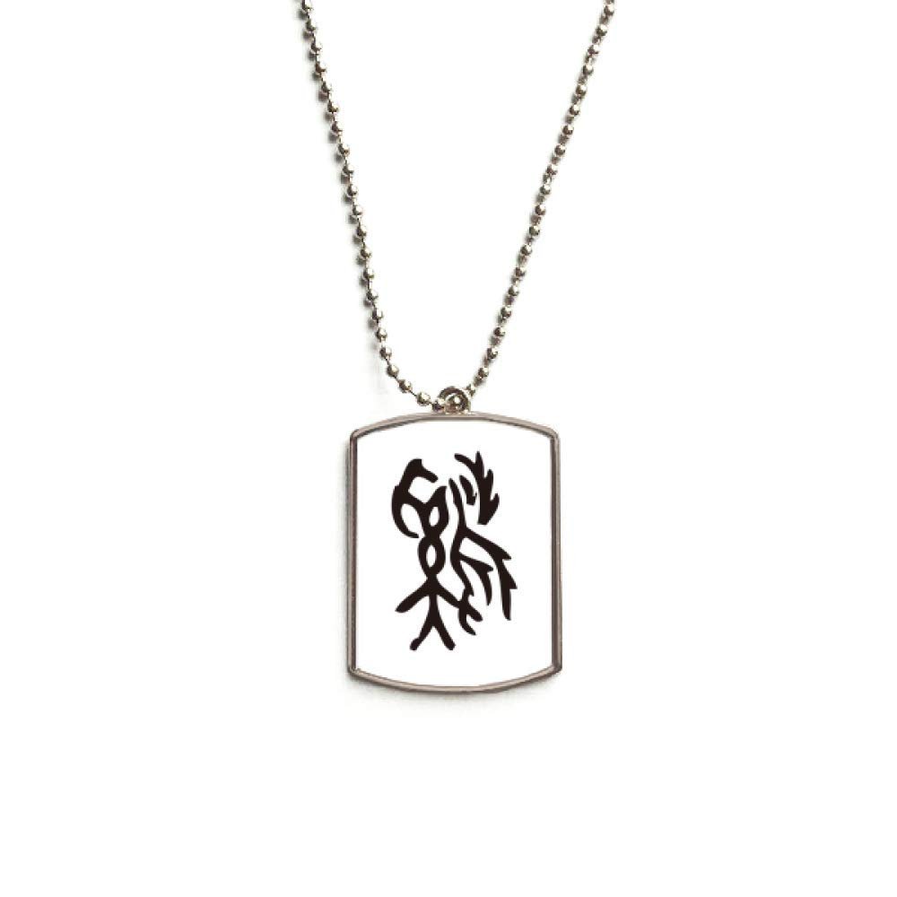 DIYthinker Bones Inscriptions Chinese Zodiac Rooster Stainless Steel Chain Dog Tag Pendant Pet Necklace