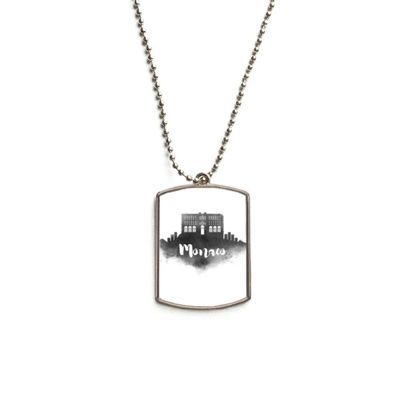 DIYthinker Palais Princier de Monaco Ink City Stainless Steel Chain Dog Tag Pendant Pet Necklace
