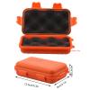 Outdoor Survival Storage Box, Shockproof Small Carry Case for Camping Travel Plastic Orange S Size 1 Pack with Sealed Lid Sponge Lining Portable Tool Organizer view 4
