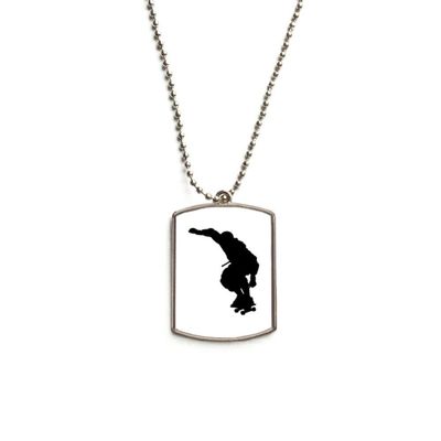 DIYthinker Sports Jumping Roller Skating Player Stainless Steel Chain Dog Tag Pendant Pet Necklace