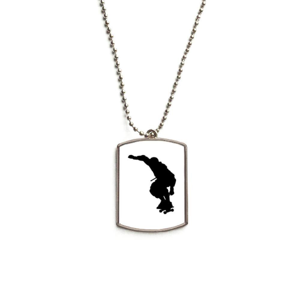 DIYthinker Sports Jumping Roller Skating Player Stainless Steel Chain Dog Tag Pendant Pet Necklace