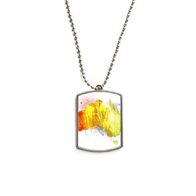 DIYthinker Australia Colorful Map Illustration Pattern Stainless Steel Chain Dog Tag Pendant Pet Necklace