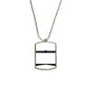 Britain London Tower Bridge Outline UK Stainless Steel Chain Dog Tag Pendant Pet Necklace view 1