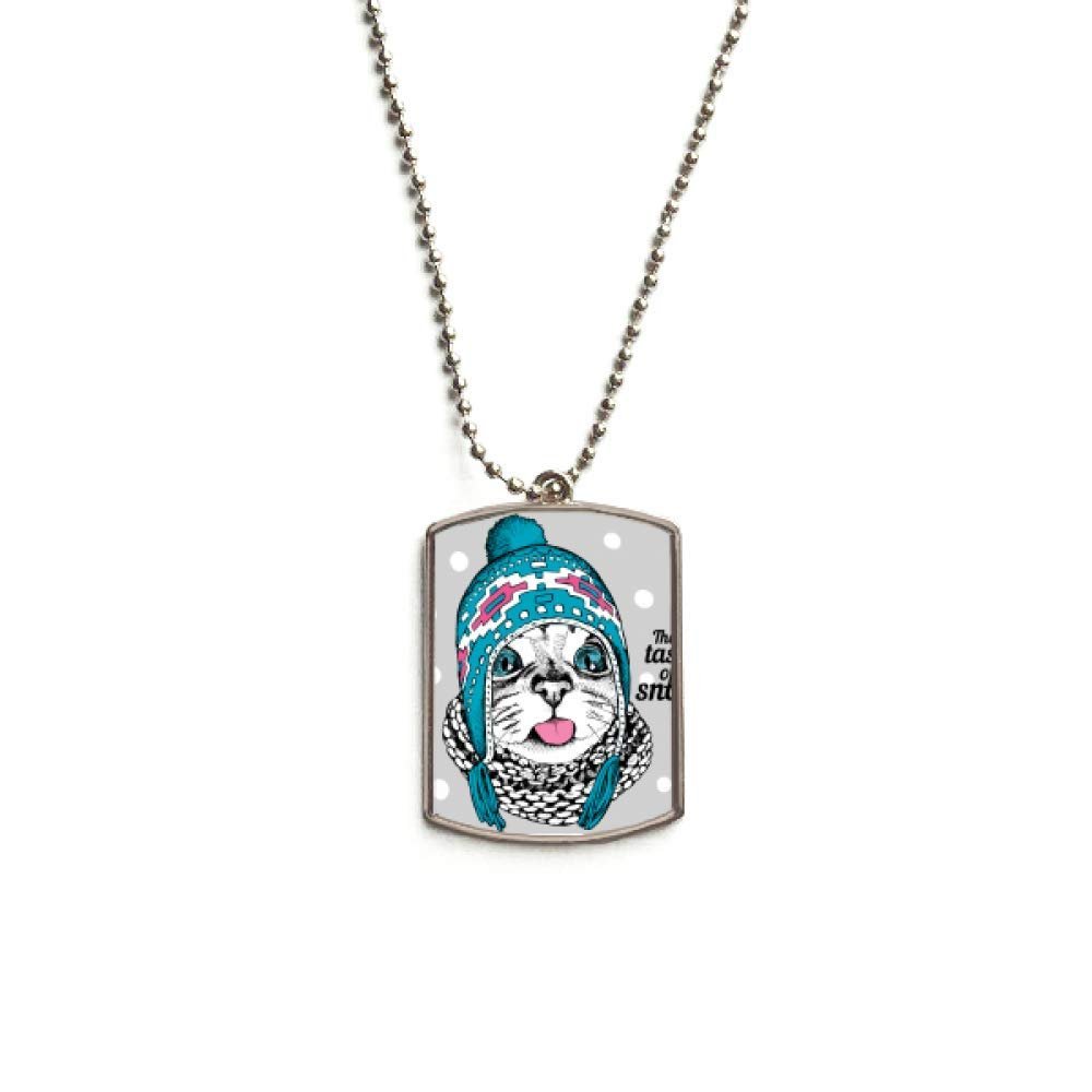 Cat Head The Taste of Snow Cat Protect Animal Pet Stainless Steel Chain Dog Tag Pendant Pet Necklace
