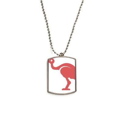 DIYthinker Australia Ostrich Retro Style Red Illustration Stainless Steel Chain Dog Tag Pendant Pet Necklace