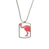 DIYthinker Australia Ostrich Retro Style Red Illustration Stainless Steel Chain Dog Tag Pendant Pet Necklace view 1