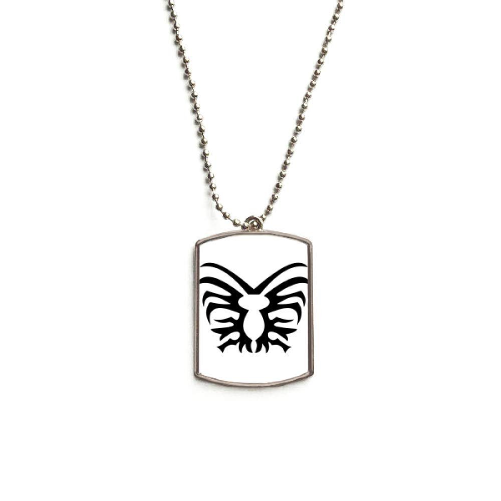 DIYthinker Black Illustration Insect Spider Pattern Stainless Steel Chain Dog Tag Pendant Pet Necklace