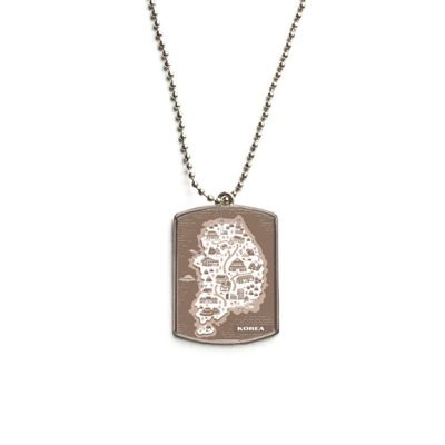 DIYthinker Korean Map Seoul and Busan Stainless Steel Chain Dog Tag Pendant Pet Necklace