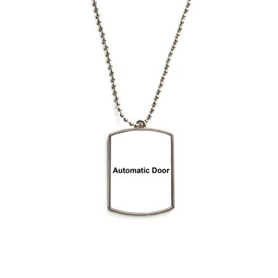 DIYthinker Automatic Door Black Symbol Pattern Stainless Steel Chain Dog Tag Pendant Pet Necklace
