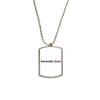 DIYthinker Automatic Door Black Symbol Pattern Stainless Steel Chain Dog Tag Pendant Pet Necklace view 1