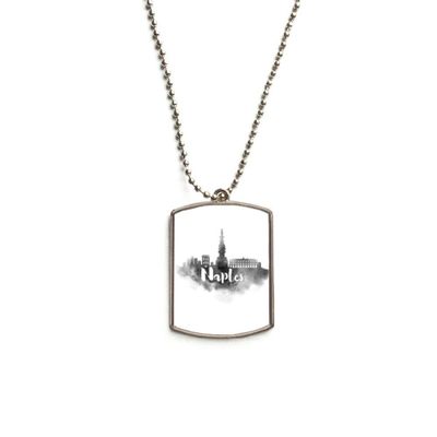 DIYthinker Naples Italy Landmark Ink City Painting Stainless Steel Chain Dog Tag Pendant Pet Necklace