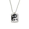 Culture Customs Yin-yang Flower Design Stainless Steel Chain Dog Tag Pendant Pet Necklace view 1