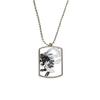 Chinese Masterpiece Mountains Rivers Drawing Stainless Steel Chain Dog Tag Pendant Pet Necklace view 1