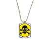 DIYthinker Danger Chemical Toxic Skull Symbol Stainless Steel Chain Dog Tag Pendant Pet Necklace view 1