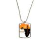 DIYthinker Africa Map Savanna Elephant Wildlife Stainless Steel Chain Dog Tag Pendant Pet Necklace view 1