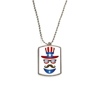 America Uncle Sam I Want You Stainless Steel Chain Dog Tag Pendant Pet Necklace