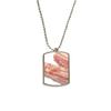 DIYthinker Fat Pork Raw Meat Food Texture Stainless Steel Chain Dog Tag Pendant Pet Necklace view 1