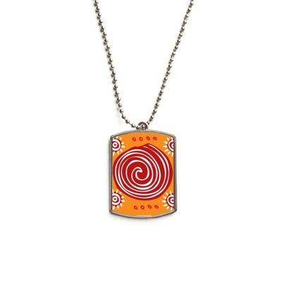 DIYthinker Red Screw Mexico Totems Ancient Civilization Stainless Steel Chain Dog Tag Pendant Pet Necklace