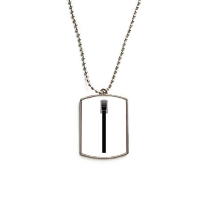 DIYthinker Internet Cable Black Plug Pattern Stainless Steel Chain Dog Tag Pendant Pet Necklace
