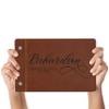 Wedding Guest Book, Personalized Leather Guest Book for Bride and Groom | Chestnut | Customized Signing, Registry Book for Visitors, Bridal Shower, Party - 60 Pages, 9.5" x 6.1" D #4 view 2