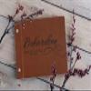 Wedding Guest Book, Personalized Leather Guest Book for Bride and Groom | Chestnut | Customized Signing, Registry Book for Visitors, Bridal Shower, Party - 60 Pages, 9.5" x 6.1" D #4 view 3