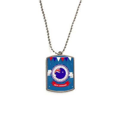 Australia Flavor Happy Australia Day Flag Stainless Steel Chain Dog Tag Pendant Pet Necklace
