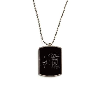 DIYthinker Chemistry Kowledge Benzene Chemical Stainless Steel Chain Dog Tag Pendant Pet Necklace
