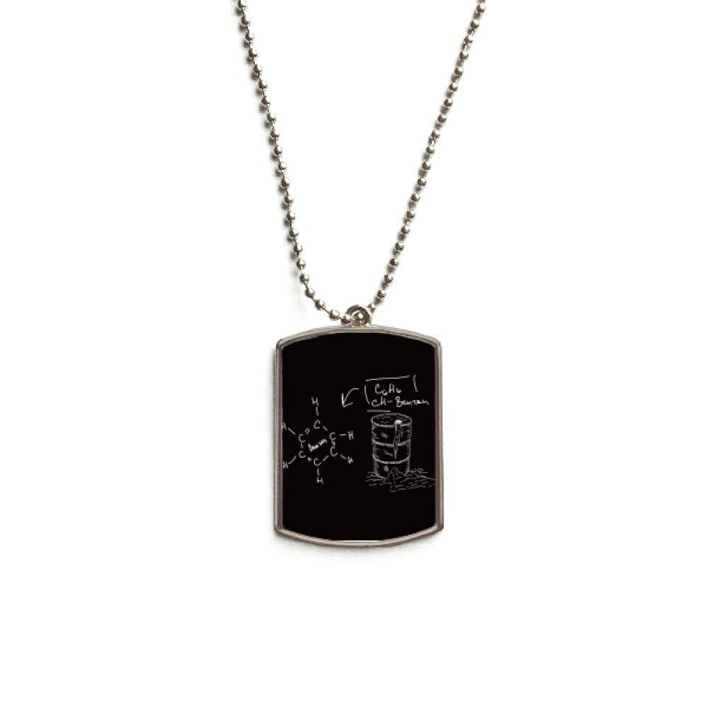 DIYthinker Chemistry Kowledge Benzene Chemical Stainless Steel Chain Dog Tag Pendant Pet Necklace