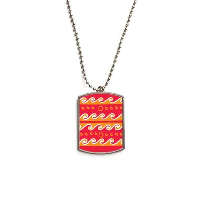DIYthinker Fire Wave Mexico Totems Ancient Civilization Stainless Steel Chain Dog Tag Pendant Pet Necklace