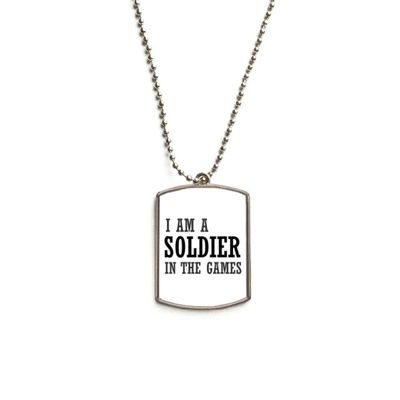 DIYthinker I Am A Soldier in The Games Stainless Steel Chain Dog Tag Pendant Pet Necklace