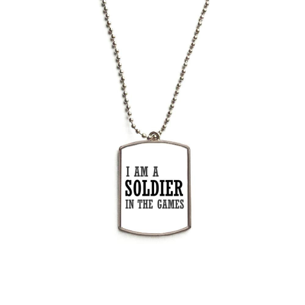 DIYthinker I Am A Soldier in The Games Stainless Steel Chain Dog Tag Pendant Pet Necklace