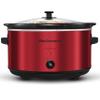 Elite Gourmet MST-900RXT# Electric Ceramic XL Jumbo Slow Cooker, Adjustable Temp, Entrees, Sauces, Stews & Dips, Dishwasher Safe Glass Lid & Crock, 8.5Qt, MetallicRed view 1