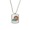 Hong Kong Har Gow Dumplings Stainless Steel Chain Dog Tag Pendant Pet Necklace view 1