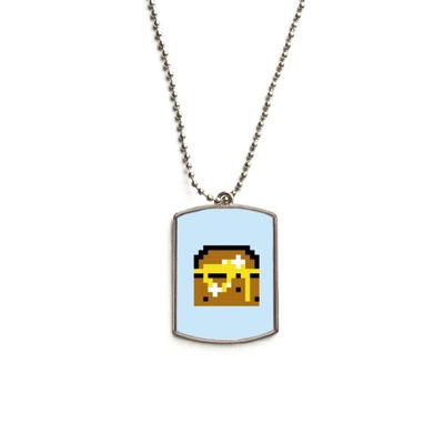 DIYthinker Summer Sail Box Treasure Hunt Pixel Stainless Steel Chain Dog Tag Pendant Pet Necklace