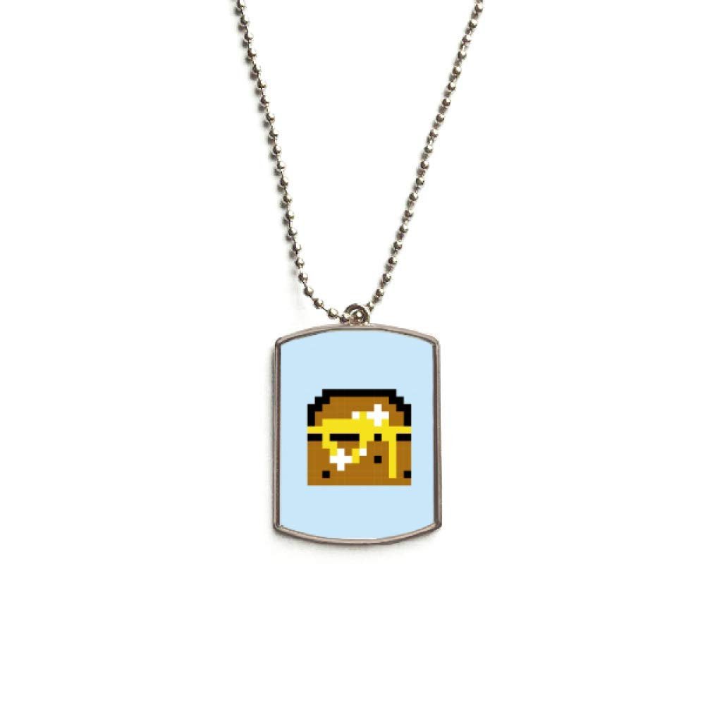 DIYthinker Summer Sail Box Treasure Hunt Pixel Stainless Steel Chain Dog Tag Pendant Pet Necklace